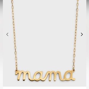 Sydney Evan Mama 14k Gold Script Necklace